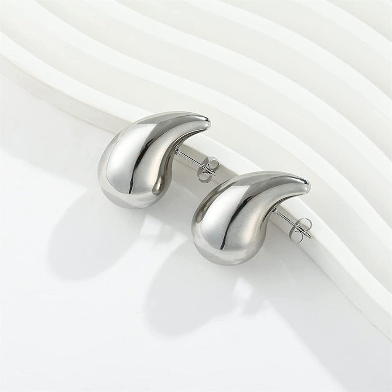 Metal Water Drop Earrings With A Sense Of Niche Luxury Jewelry Gym From House Silver Teardrop