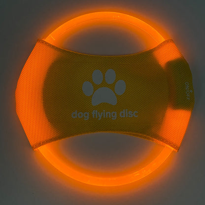 Dog Flying Discs Light Glowing LED Luminous Training Pets dealsniper-net Yellow Light USB