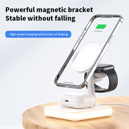 4 In 1 Magnetic Wireless Charger Stand Fast Charging Dock Station Gadgets dealsniper-net