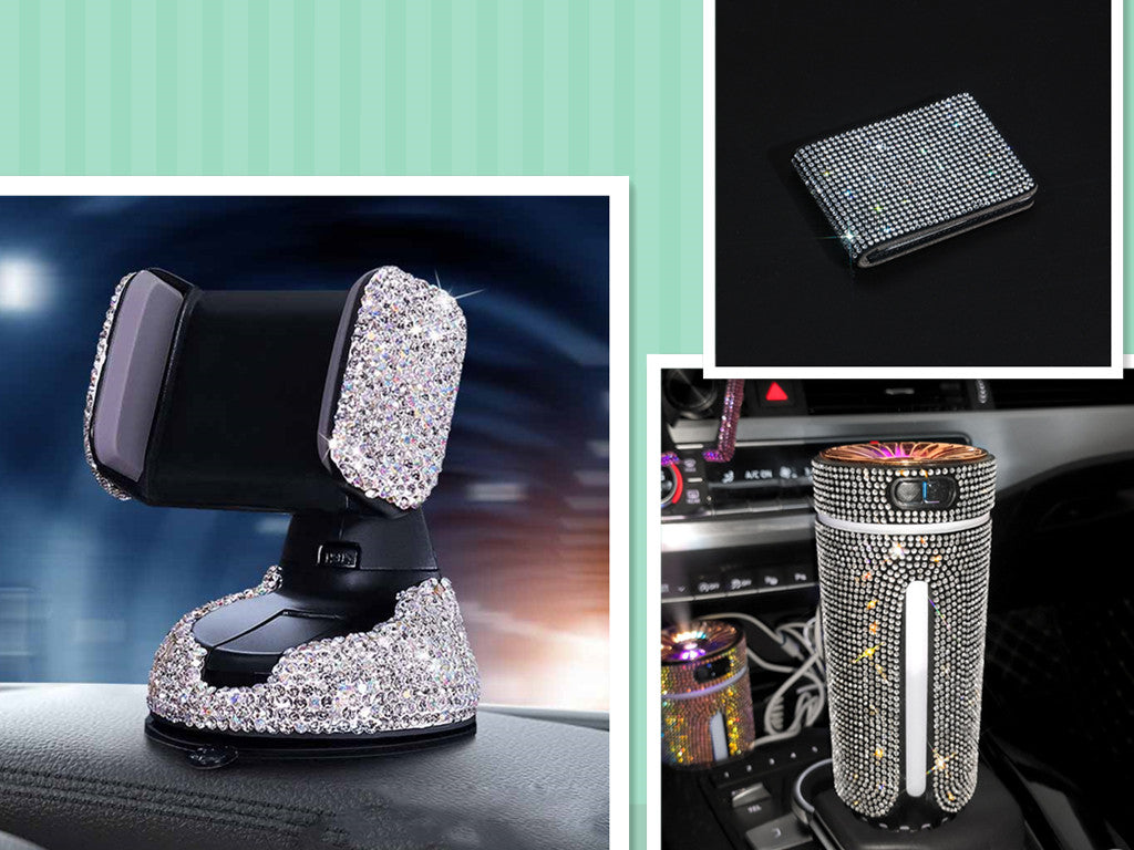 Multifunctional Air Outlet Diamond-encrusted Car Phone Holder Vehicle dealsniper-net Suit