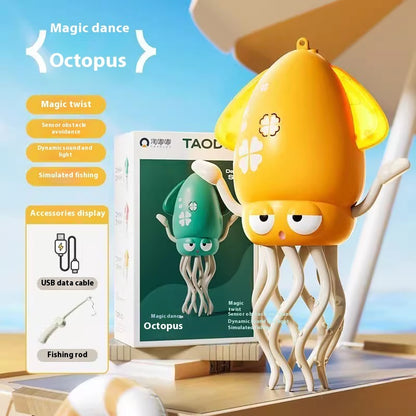 Octopus Automatic Sensing Obstacle Avoidance Puzzle Toy Kids DealSniper.net Yellow Handheld