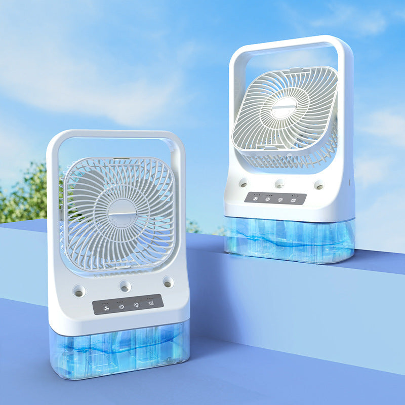 Household Cooling Fan Usb Rechargeable Head Adjustable Gadgets DealSniper.net White