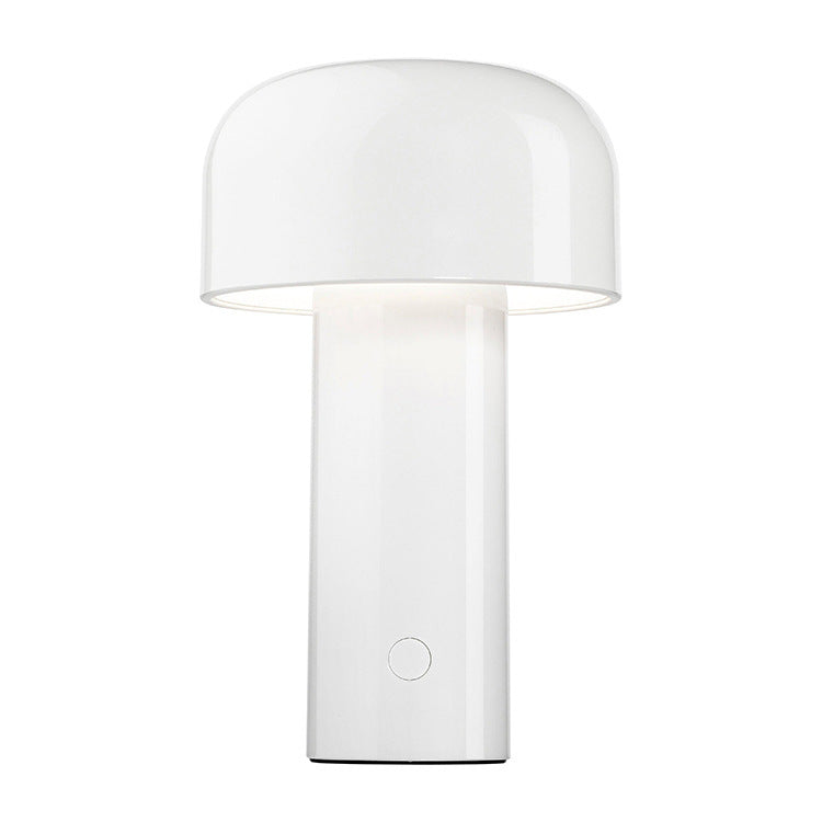 Designer Mushroom Table Lamp Night Light Portable Cordless Home Decor dealsniper-net White Touch three tone light USB