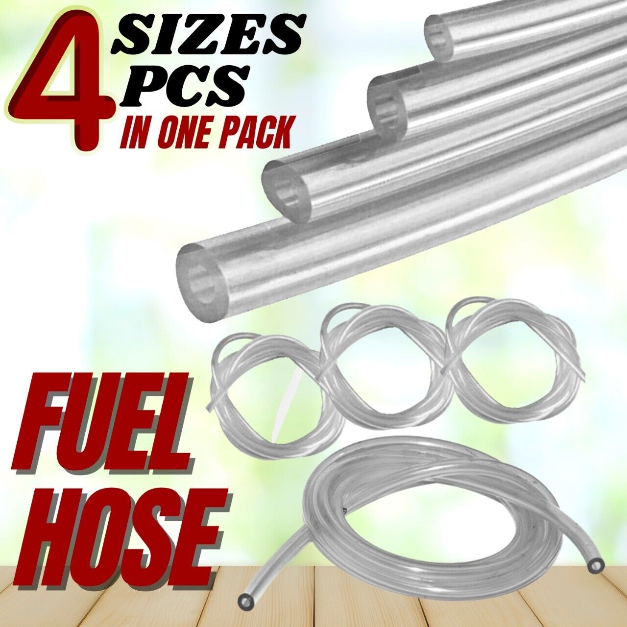 4 Sizes Petrol Fuel Gas Line Pipe Hose Tubing For String Trimmer Chainsaw Blower Home DealSniper.net