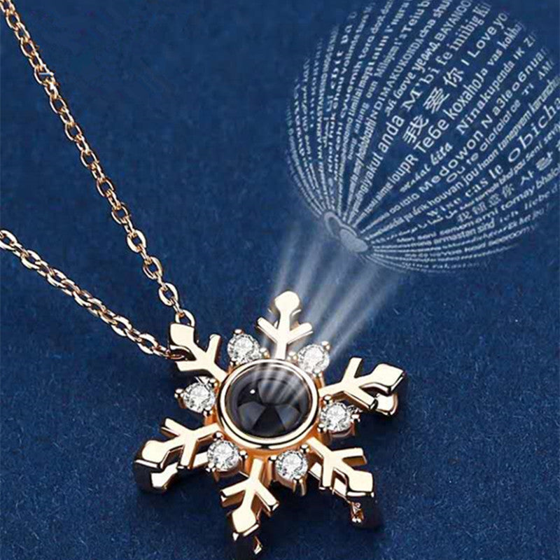 New Snow Projection Necklace For Women Women Gym From House