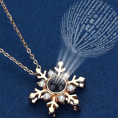 New Snow Projection Necklace For Women Women Gym From House