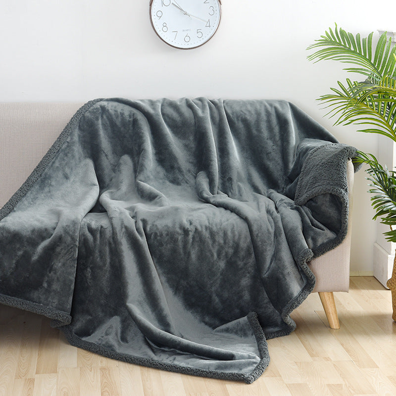 Flannel Cotton Wool Sherpa Thick Pet Blanket Dog Kennel Pets DealSniper.net