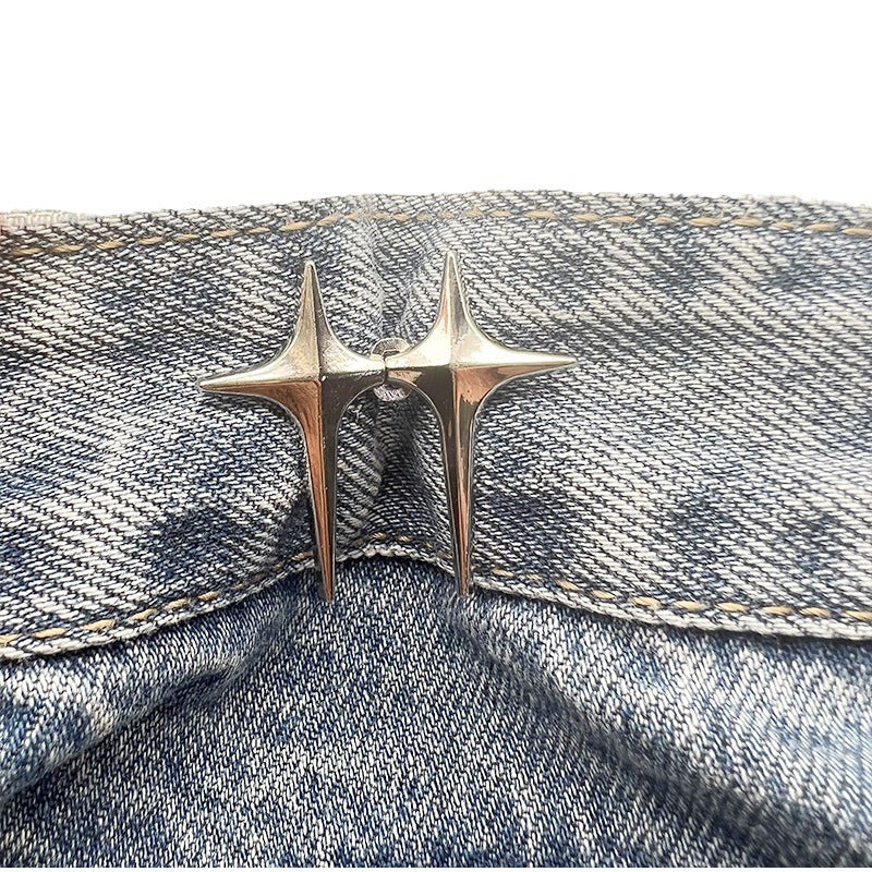 Adjustable Waist Jeans Waist-tight Artifact Button Women DealSniper.net