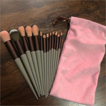 13Pcs Makeup Brush Set Make Up Concealer Brush Blush Powder Beauty dealsniper-net Pink