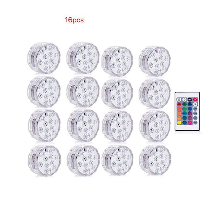 Light round candle lamp, LED for battery submersible lamp Home Decor dealsniper-net 16pcs