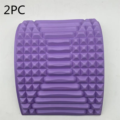 Back Stretcher Pillow Neck Lumbar Support Massager Health dealsniper-net Purple 2PC