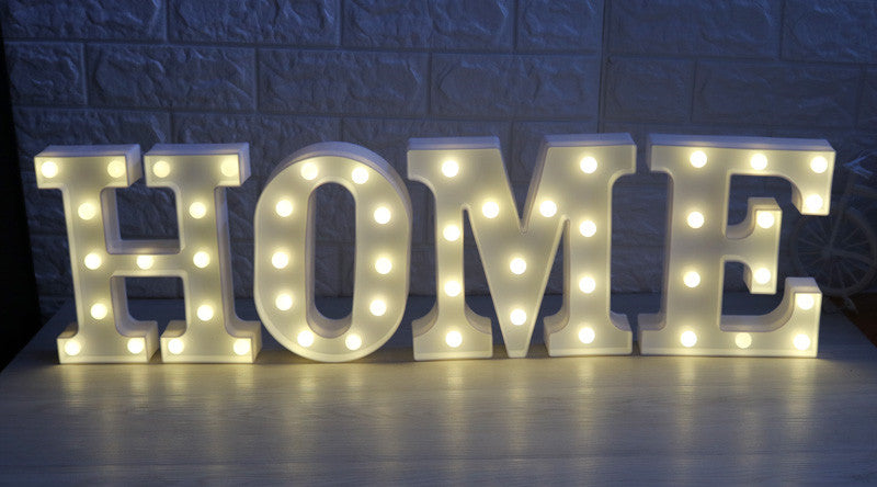 26 Letters White LED Night Light Marquee Sign Alphabet Lamp Home dealsniper-net