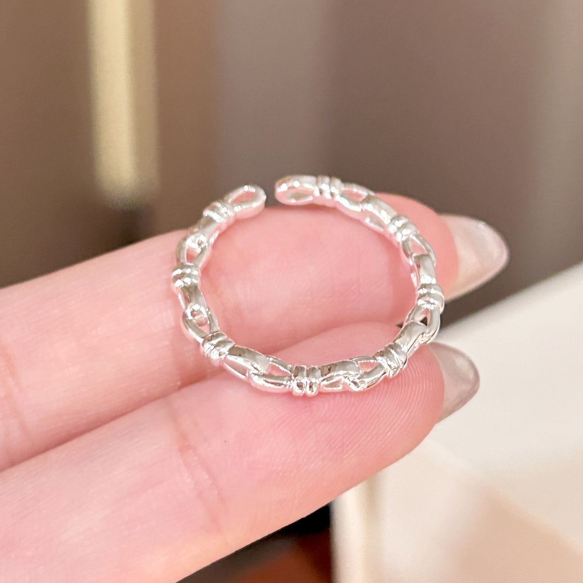 Simple Zircon Plain Ring Women's Niche Light Luxury Jewelry Gym From House J2942