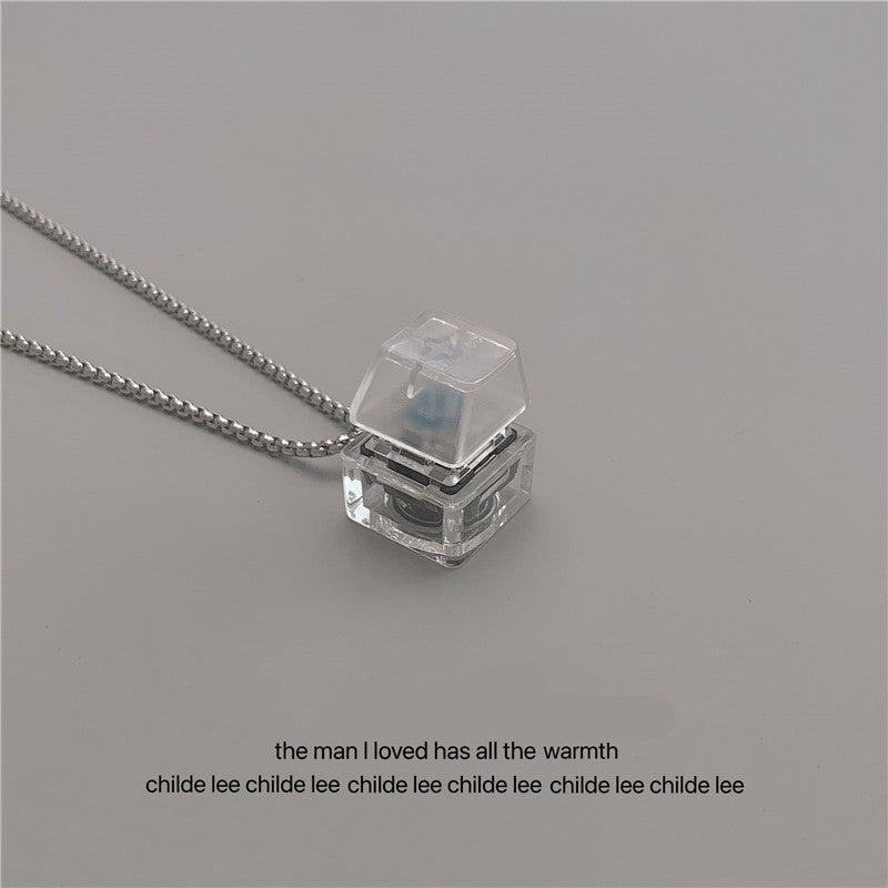 Decompression Necklace Manipulator Feel Button Luminous Jewelry Gym From House Pearl chain
