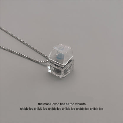Decompression Necklace Manipulator Feel Button Luminous Jewelry Gym From House Pearl chain