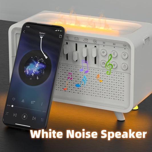 3 In 1 Bluetooth Speaker White Noise Sleep Night Light Humidifier Gadgets DealSniper.net