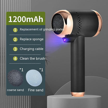 Foot Scrubber Ultraviolet Light To Remove Dead Skin Beauty dealsniper-net Dark black 1200mAh 2grinding head