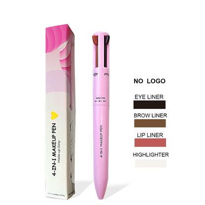 Four-in-one Cosmetic Brush Four-color Highlight Beauty Gym From House 400 Mg Old White Box Without Logo