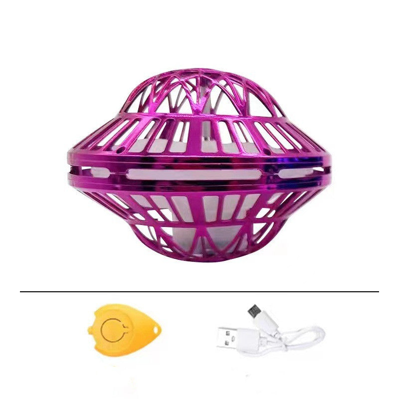 Children's Fall-resistant Gyroscopic Flying Machine Toys Kids dealsniper-net Purple Flat Ball USB