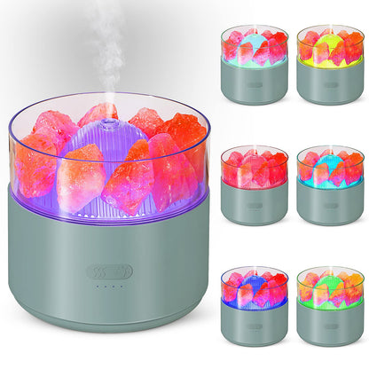 Cool-Mist Impeller Air Humidifier Crystal Salt Aroma Diffuser Incense