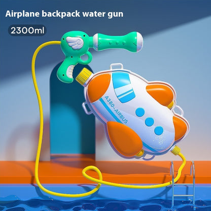 Children's Cartoon Backpack Water Gun Water Beach Toys Kids dealsniper-net 2300ml Passenger Plane