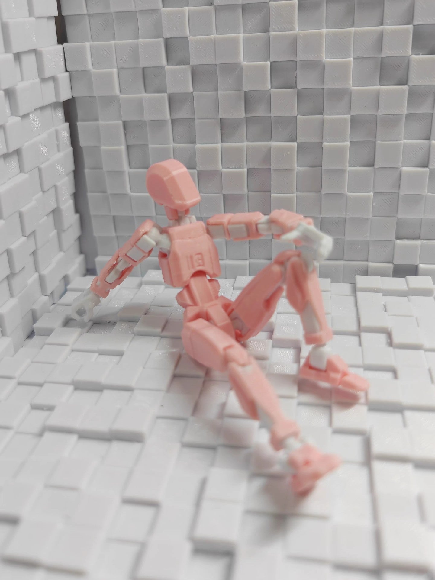 Multi-Jointed Movable Shapeshift Robot 2.0 3D Printed Kids dealsniper-net Kawaii Pink