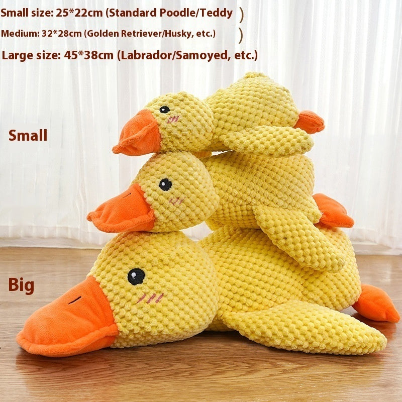 Dog Toy Plush Bite-resistant Pet Supplies Pets DealSniper.net Yellow Charging Duck 32x28