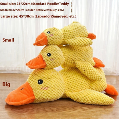 Dog Toy Plush Bite-resistant Pet Supplies Pets DealSniper.net Yellow Charging Duck 32x28