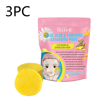 Kojic Acid Turmeric Cleansing Pads Beauty Hot-sale Beauty dealsniper-net Cleansing pad 3PCS