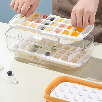 Ice Cube Tray With Storage Box Quick Demould Ice Cube Moulds Deals DealSniper.net