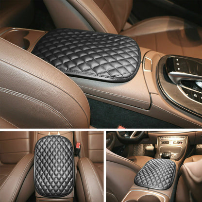 Universal Car Center Console Box Armrest Cushion Cover PU Leather Pad Protector Vehicle dealsniper-net