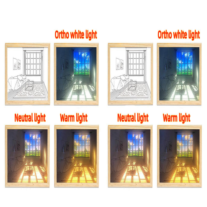 Illuminated Picture LED Decorative Light Painting Modern Night Light