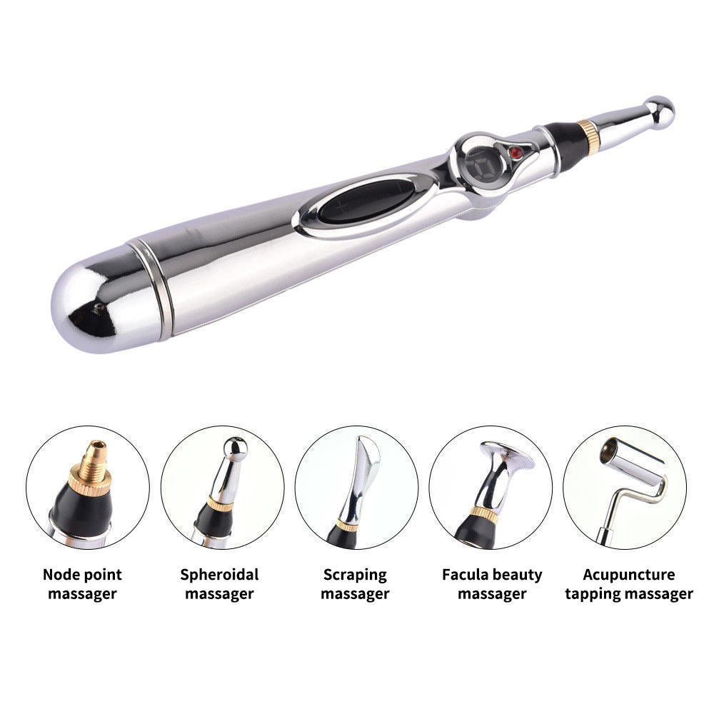 Laser Acupuncture and Moxibustion Pen Massage Rod Health DealSniper.net Essential oil Five heads