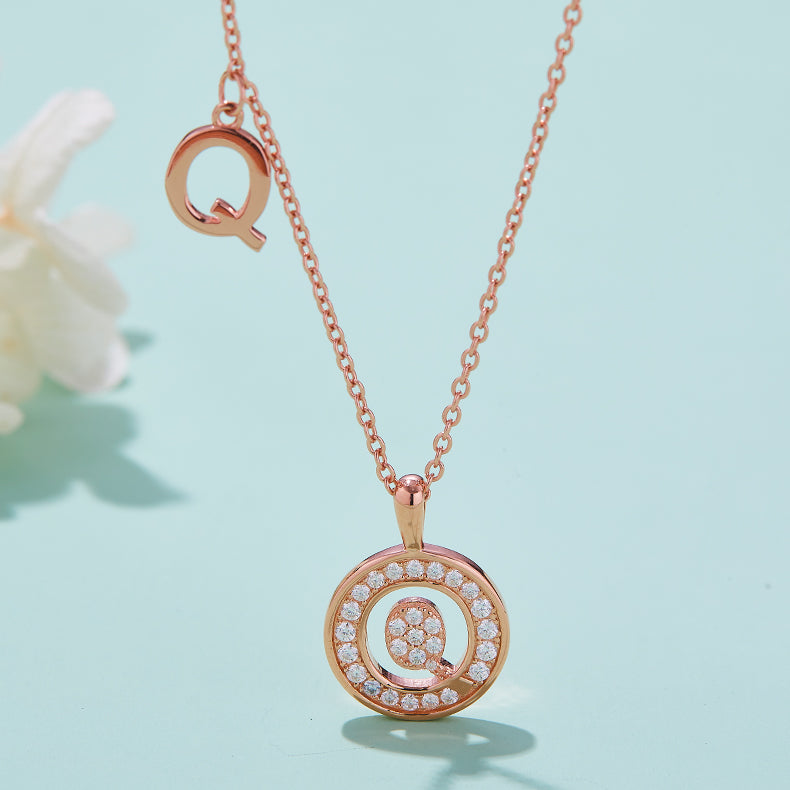 One Of The 26 Letters Q, Set With Top-quality Moissanite Jewelry Jewelry Gym From House