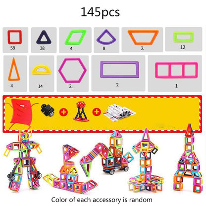 Magnetic building block toys Kids dealsniper-net 145pcs