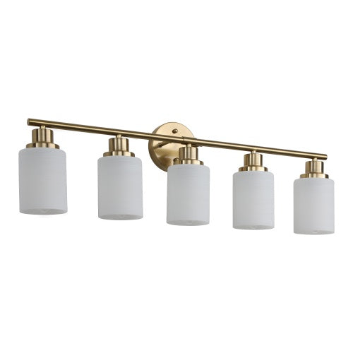 5 Lamps Gold Bathroom Vanity Lamp Frosted Glass Home Decor dealsniper-net Golden