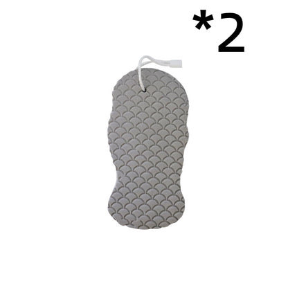 3D Body Rubbing Sponge Fish Scale Pattern Three-dimensional Bath Ball Kitchen dealsniper-net 2pcs Grey