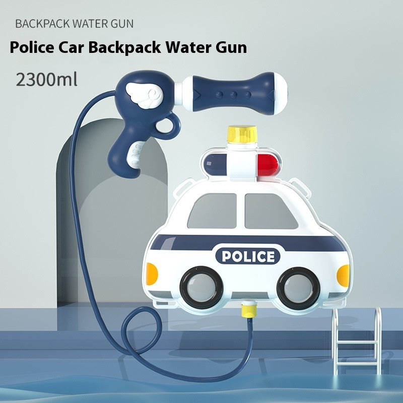 Children's Cartoon Backpack Water Gun Water Beach Toys Kids dealsniper-net 2300ml Police Car