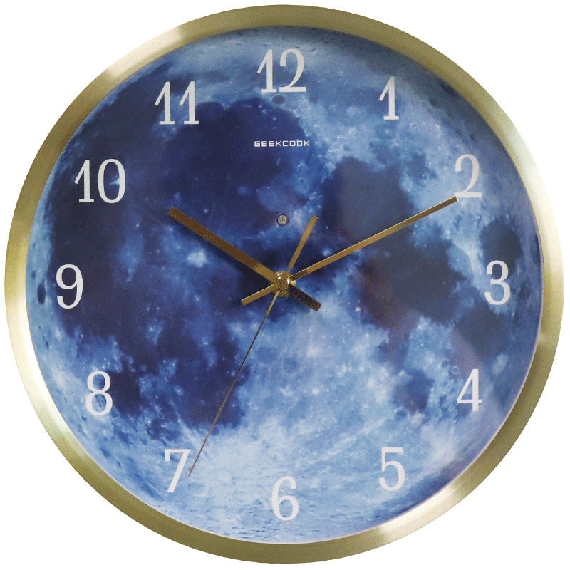 12-inch Wall Clock For Home Decoration Blue Moon Decor Home Decor dealsniper-net