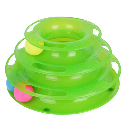 Pet Cat Crazy Ball Disk Interactive Toys Amusement Plate Toy Pets dealsniper-net Green