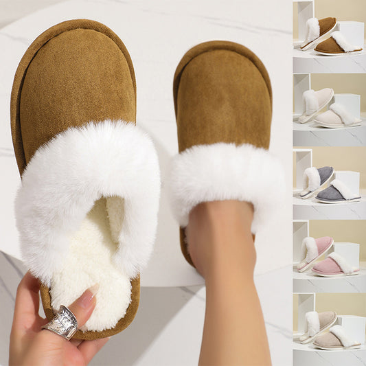 Winter Warm Plush Slippers Home Indoor Non-slip Slipper