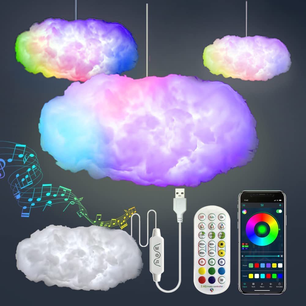 USB Cloud Light APP Control Music Synchronization Home Decor dealsniper-net