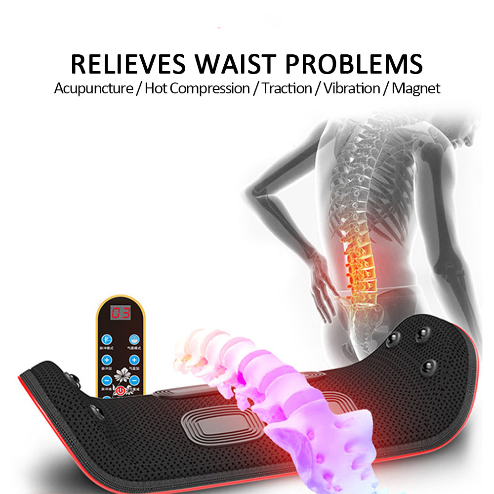 Relaxation Electric Lumbar Traction Device Waist Back Massager Vibration