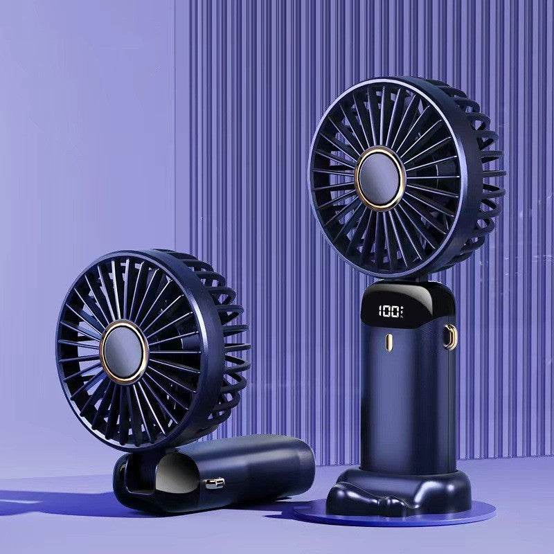 USB Rechargeable Mini Portable Handheld Electric Fan Gadgets DealSniper.net Navy Blue 3000m USB