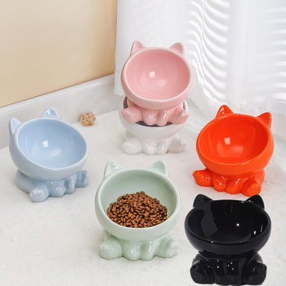 Ceramic Cat Bowl Cat Bowl Cat Food Bowl Neck Guard Pets dealsniper-net