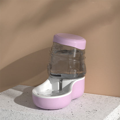 Pet Cat Dog Feeder Automatic Water Dispenser Pets dealsniper-net Pink b