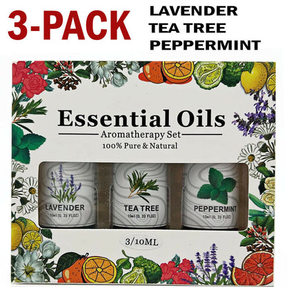 3 Pack - Aromatherapy Essential Oils Gift Set For Humidifiers Oil Diffuser Mist Health dealsniper-net