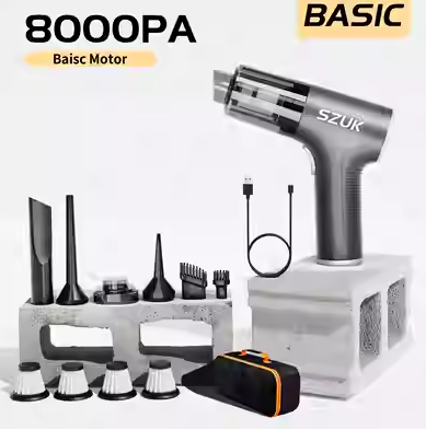 98000PA Car Vacuum Cleaner Powerful Cleaning Machine Car Ac Vehicle DealSniper.net Basic 4hapa bag USB