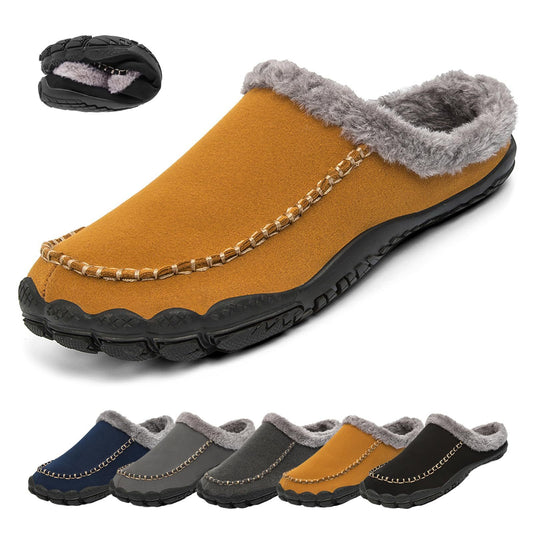 Men's Winter Warm Slippers Lightweight Anti-slip Cozy Fuzzy