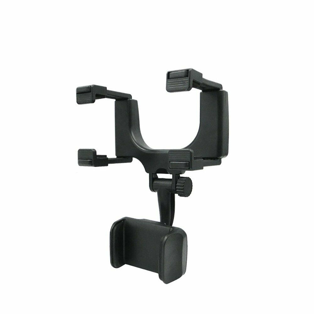 Universal Car Rear View Mirror Mount Stand GPS Cell Phone Holder 360 Rotation Phones dealsniper-net Black